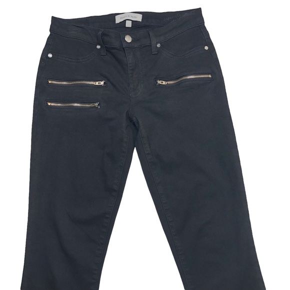 Henry & Belle Black Super Skinny Ankle Biker Jeggings in Slick - Picture 3 of 16